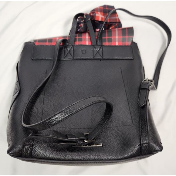 Steve Madden Large Faux Leather Black/Red Black Plaid Back Pack Purse main image 6